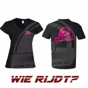 Wie Rijdt? T-shirt vrouw v-hals